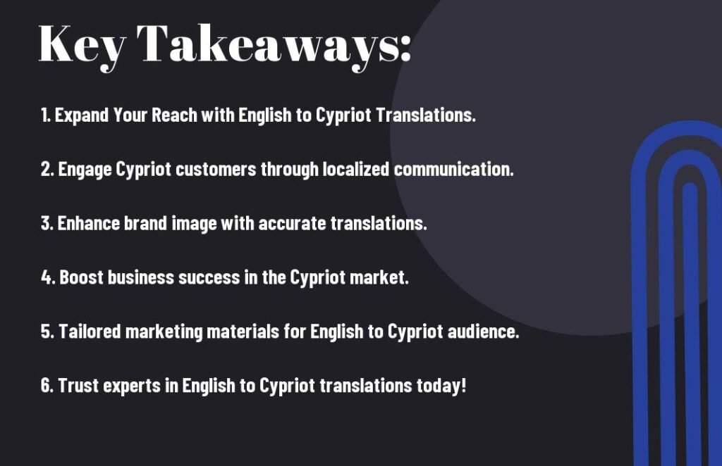 Expand Your Reach: English to Cypriot Translations for Your Business