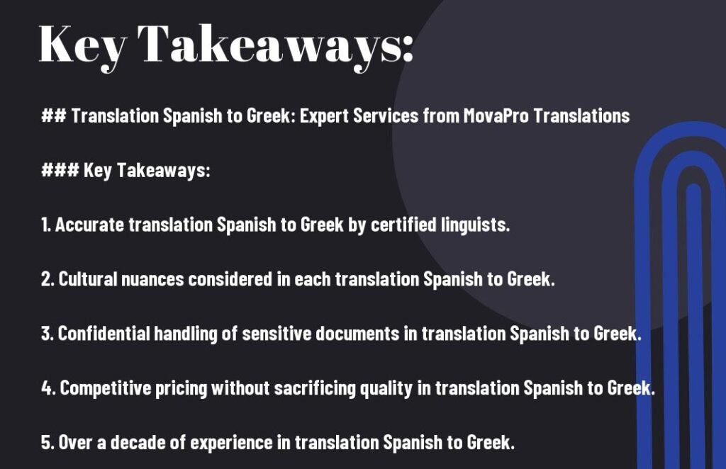 Professional Translation Spanish to Greek Expertise